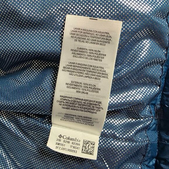 Columbia Interchange Omni-Tech Omni-Heat Jacket Men's Large Full Zip Hooded Blue - Picture 9 of 15